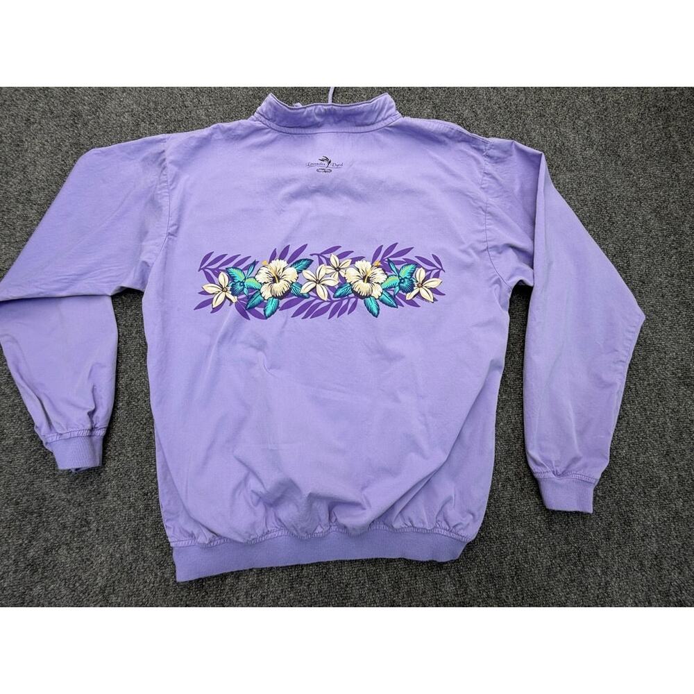 Crazy Shirts Lavender Dyed Pullover Floral M - Picture 2 of 11